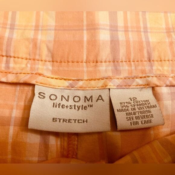 Sonoma Orange Checkered Skort - Picture 8 of 8